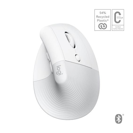 Logitech Lift for Mac souris Droitier RF sans fil + Bluetooth Optique 4000 DPI (910-006477)