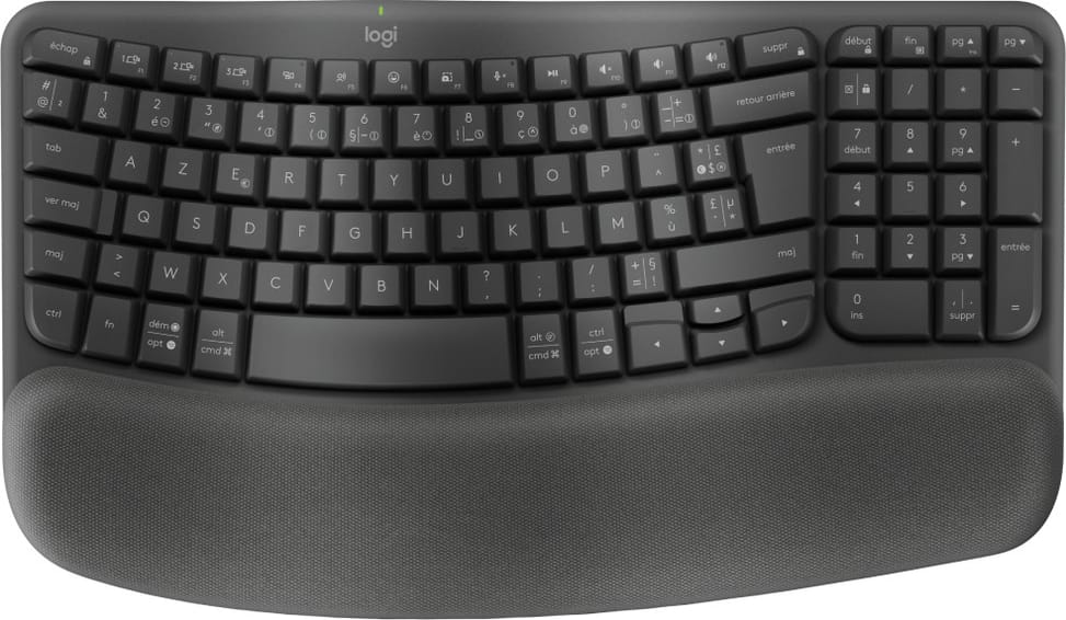 لوحة مفاتيح لاسلكية RF + Bluetooth Logitech Wave Keys AZERTY فرنسية Graphite (920-012286) — صورة 1