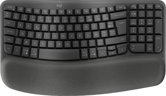 Logitech Wave Keys clavier RF sans fil + Bluetooth AZERTY Français Graphite (920-012286)