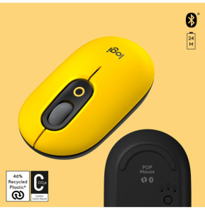 Logitech POP Mouse souris Ambidextre RF sans fil + Bluetooth Optique 4000 DPI (910-006546)