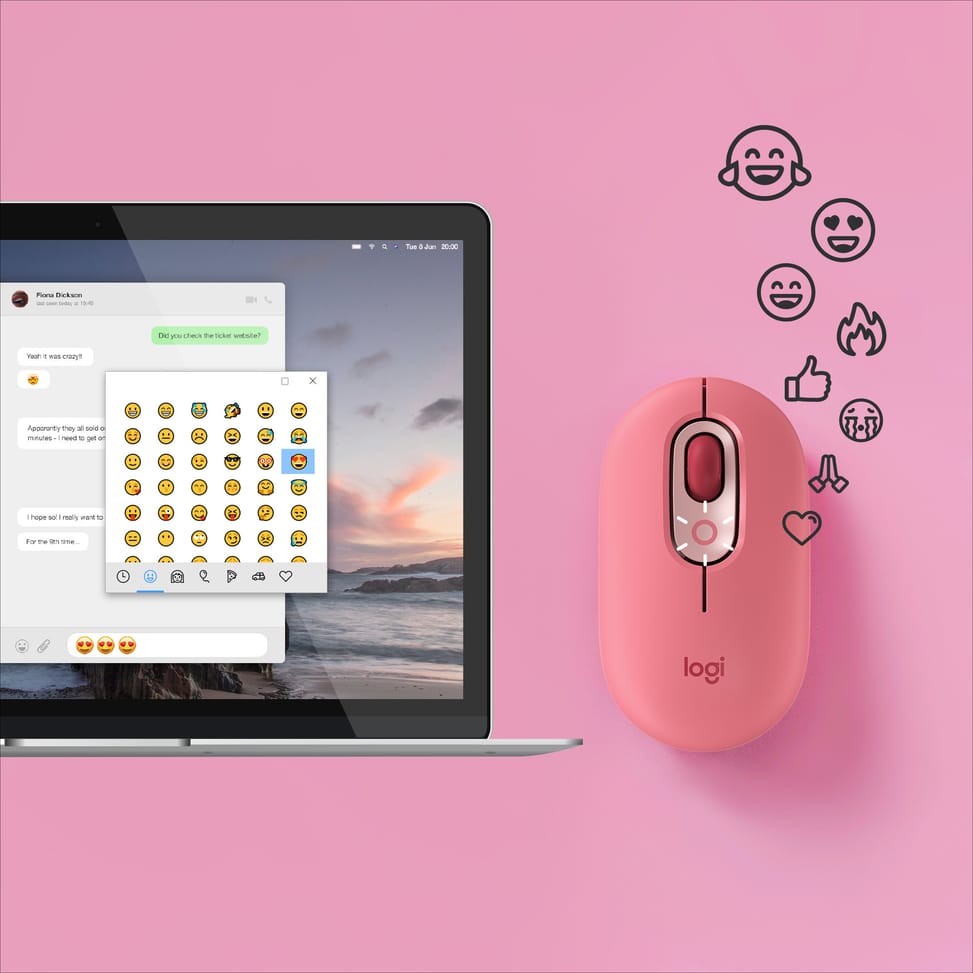 Logitech POP Mouse souris Ambidextre RF sans fil + Bluetooth Optique 4000 DPI (910-006548) — image 3