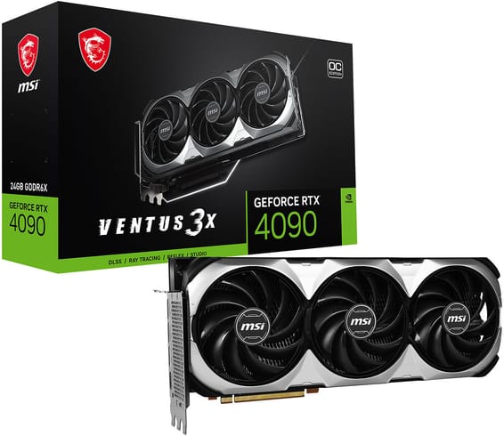 Carte Graphique MSI GeForce RTX™ 4090 VENTUS 3X 24G (912-V510-409)
