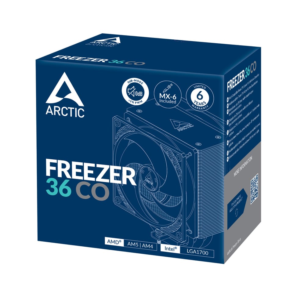 ARCTIC Freezer 36 CO Processeur Refroidisseur d'air 12 cm Noir, Argent 1 pièce(s) (ACFRE00122A) — image 6