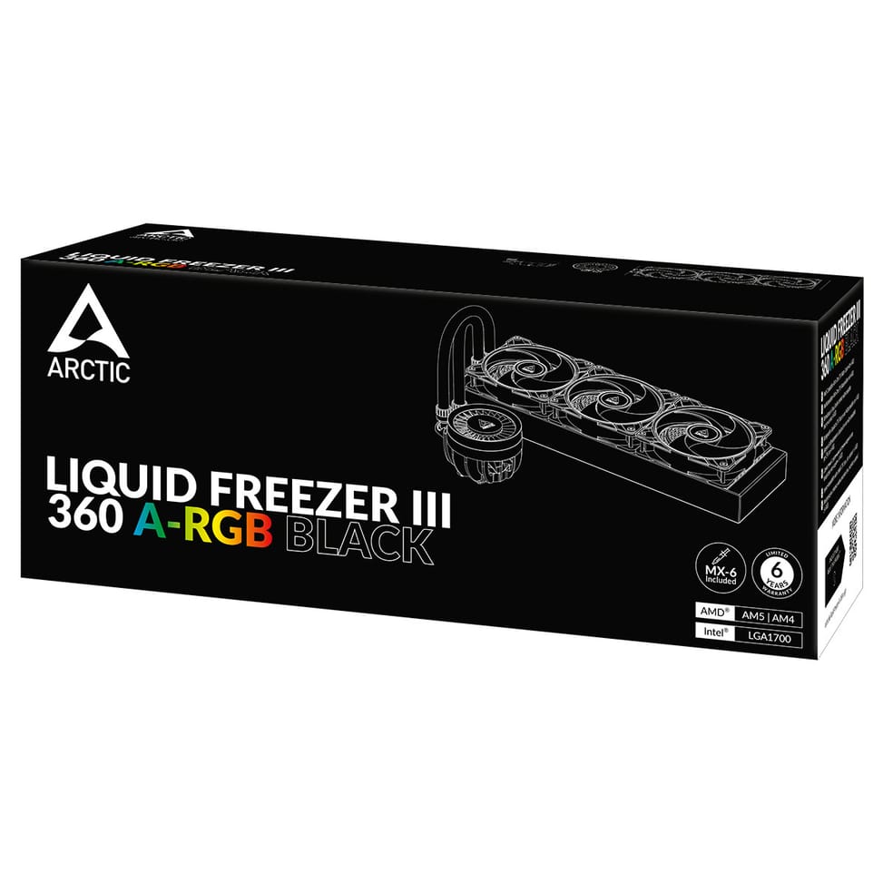 ARCTIC Liquid Freezer III 360 A-RGB Processeur Refroidisseur de liquide tout-en-un 12 cm Noir 1 pièce(s) (ACFRE00144A) — image 16