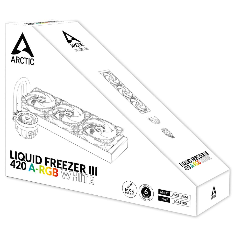 ARCTIC Liquid Freezer III 420 A-RGB Processeur Refroidisseur de liquide tout-en-un 14 cm Blanc 1 pièce(s) (ACFRE00153A) — image 16