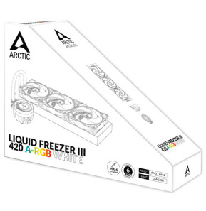 ARCTIC Liquid Freezer III 420 A-RGB Processeur Refroidisseur de liquide tout-en-un 14 cm Blanc 1 pièce(s) (ACFRE00153A)