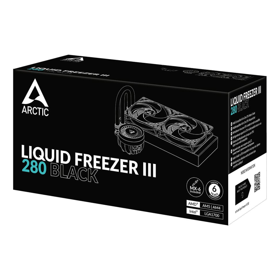 ARCTIC Liquid Freezer III 280 Processeur Refroidisseur de liquide tout-en-un 14 cm Noir 1 pièce(s) (ACFRE00135A) — image 6