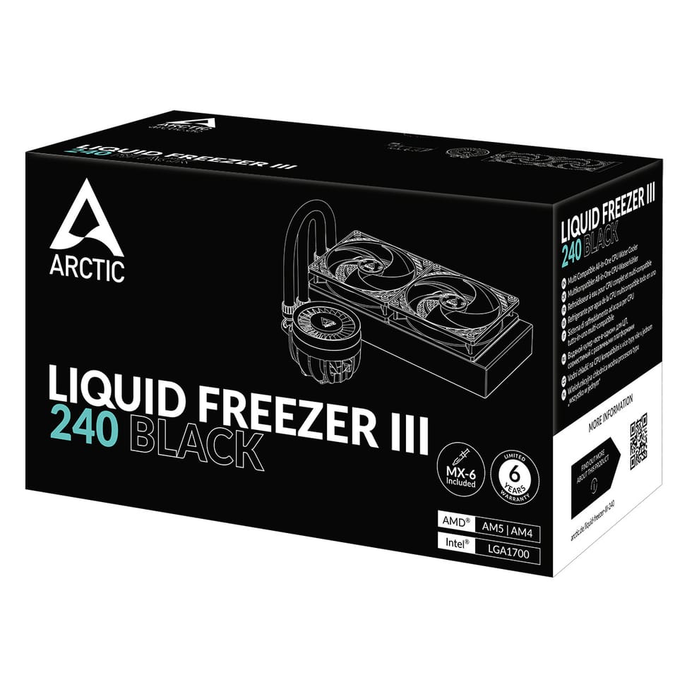ARCTIC Liquid Freezer III 240 Processeur Refroidisseur de liquide tout-en-un 12 cm Noir 1 pièce(s) (ACFRE00134A) — image 6