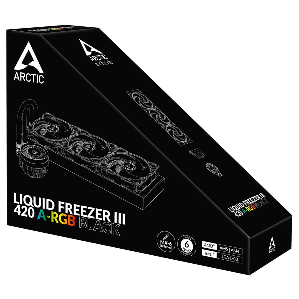 ARCTIC Liquid Freezer III 420 A-RGB Processeur Refroidisseur de liquide tout-en-un 14 cm Noir 1 pièce(s) (ACFRE00145A) — image 16