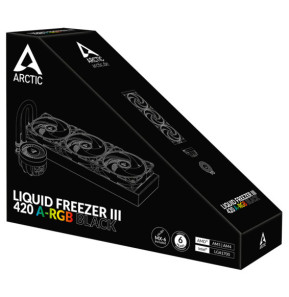 ARCTIC Liquid Freezer III 420 A-RGB Processeur Refroidisseur de liquide tout-en-un 14 cm Noir 1 pièce(s) (ACFRE00145A)