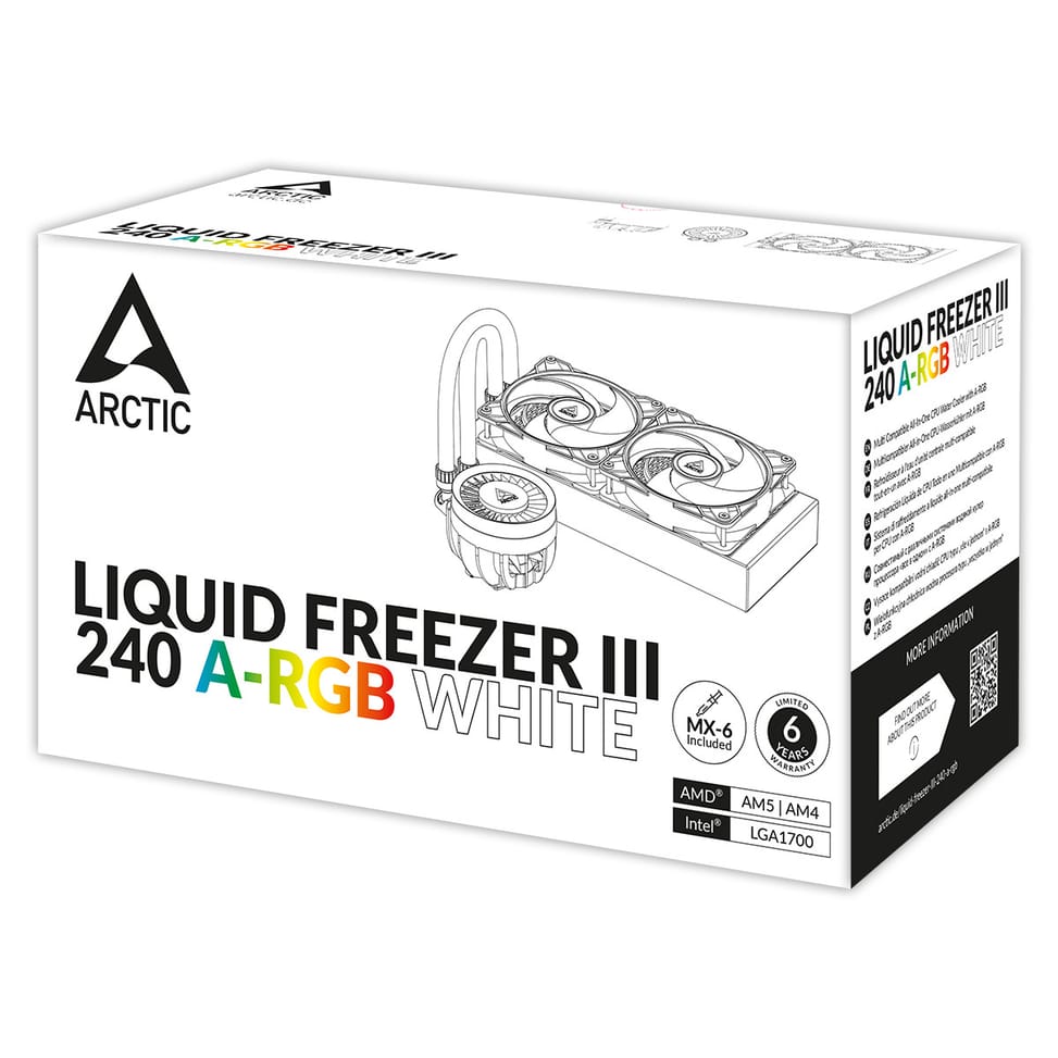 ARCTIC Liquid Freezer III 240 A-RGB Processeur Refroidisseur de liquide tout-en-un 12 cm Blanc 1 pièce(s) (ACFRE00150A) — image 16