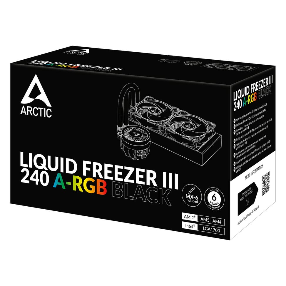 ARCTIC Liquid Freezer III 240 A-RGB Processeur Refroidisseur de liquide tout-en-un 12 cm Noir 1 pièce(s) (ACFRE00142A) — image 16
