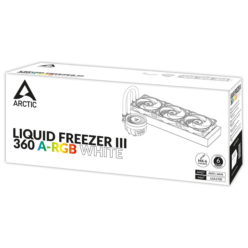 ARCTIC Liquid Freezer III 360 A-RGB Processeur Refroidisseur de liquide tout-en-un 12 cm Blanc 1 pièce(s) (ACFRE00152A) — image 16