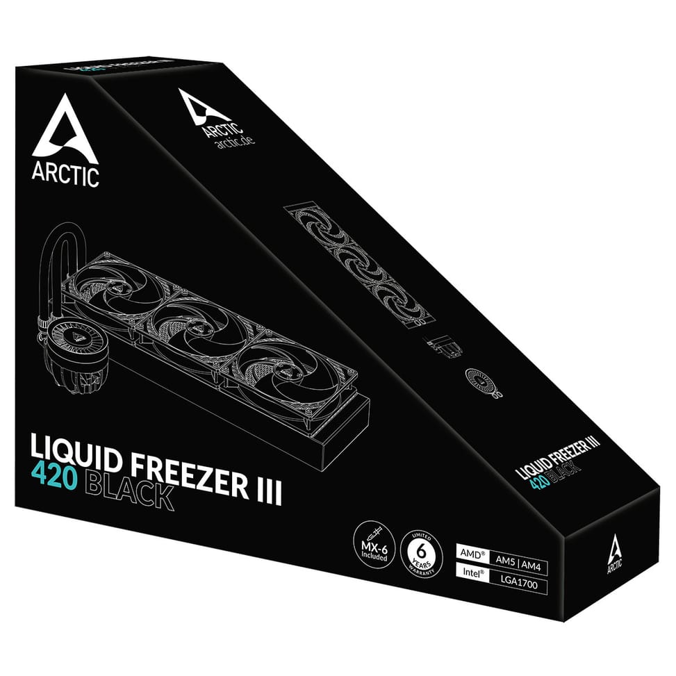 ARCTIC Liquid Freezer III 420 Processeur Refroidisseur de liquide tout-en-un 14 cm Noir 1 pièce(s) (ACFRE00137A) — image 6