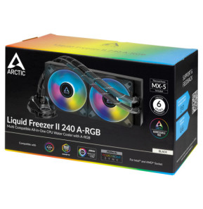 ARCTIC Liquid Freezer II 240 A-RGB Processeur Refroidisseur de liquide tout-en-un 12 cm Noir 1 pièce(s) (ACFRE00093A)