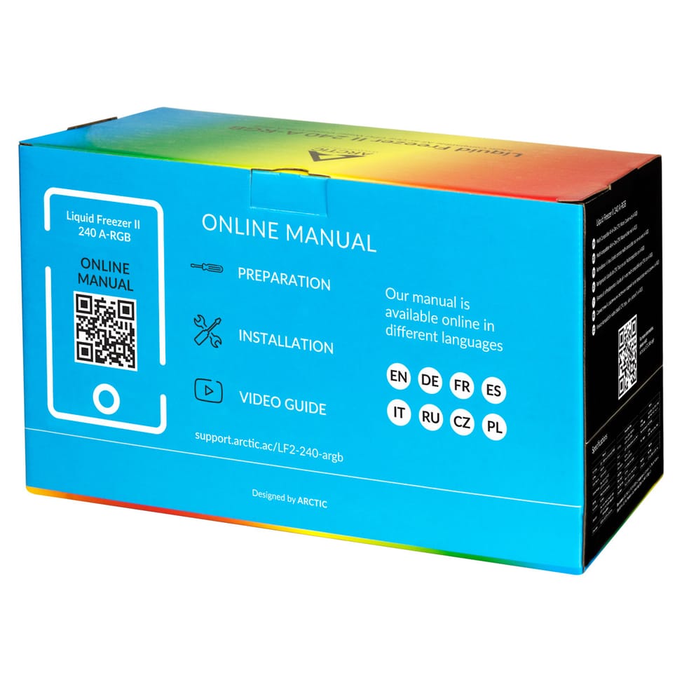 ARCTIC Liquid Freezer II 240 A-RGB Processeur Refroidisseur de liquide tout-en-un 12 cm Noir 1 pièce(s) (ACFRE00093A) — image 9