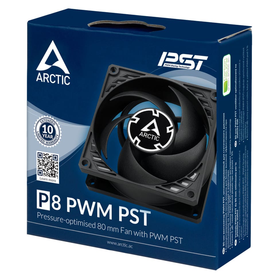 ARCTIC P8 PWM PST Boitier PC Ventilateur 8 cm Noir (ACFAN00150A) — image 6