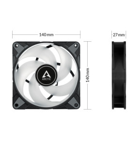 ARCTIC P14 PWM PST RGB 0dB Boitier PC Ventilateur 14 cm Noir 1 pièce(s) (ACFAN00238A)