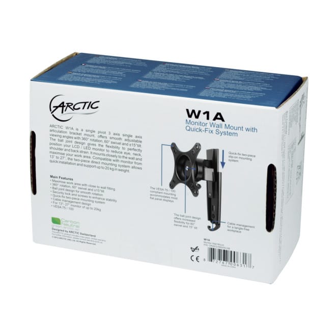 ARCTIC W1A 109,2 cm (43") Noir Mur (ORAEQ-MA005-GB) — image 9