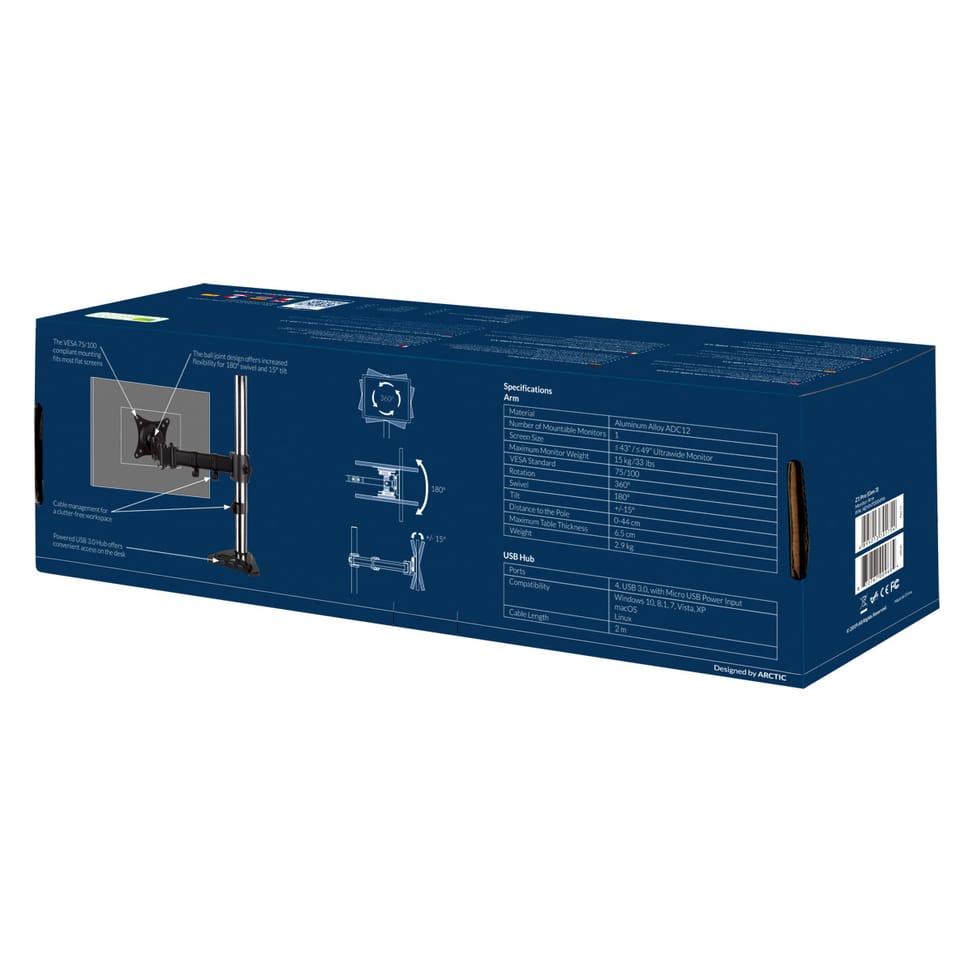 ARCTIC Z1 Pro (Gen 3) 124,5 cm (49") Noir Bureau (AEMNT00049A) — image 12