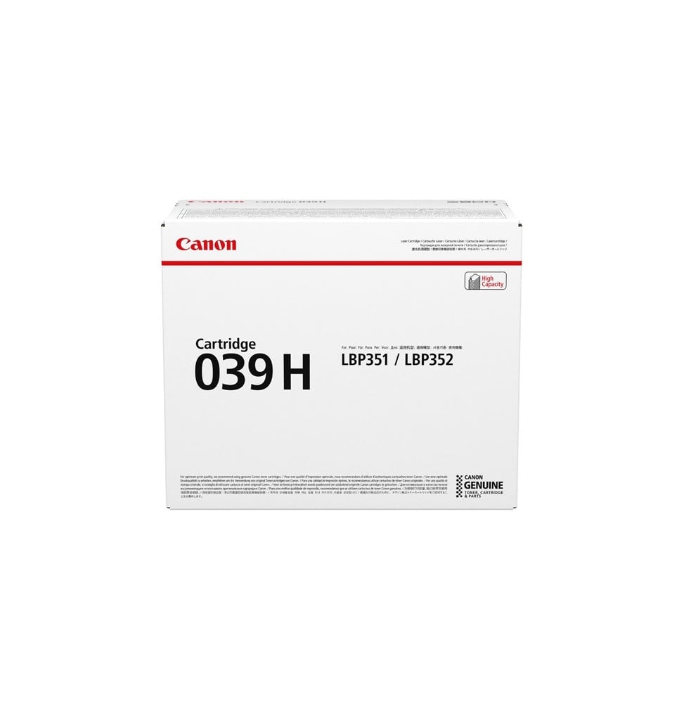 Canon 039H Cartouche de toner 1 pièce(s) Original Noir (0288C001)