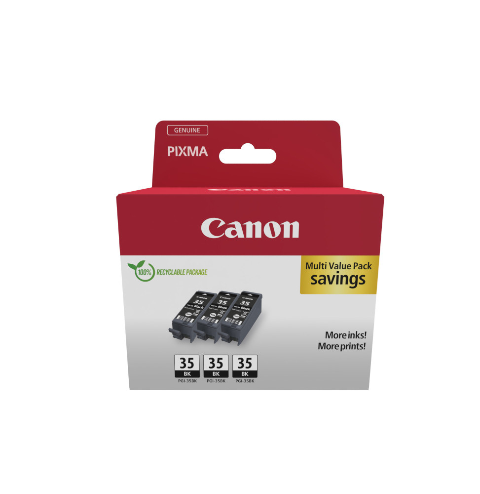 Canon 1509B028 cartouche d'encre 3 pièce(s) Original Noir (1509B028)