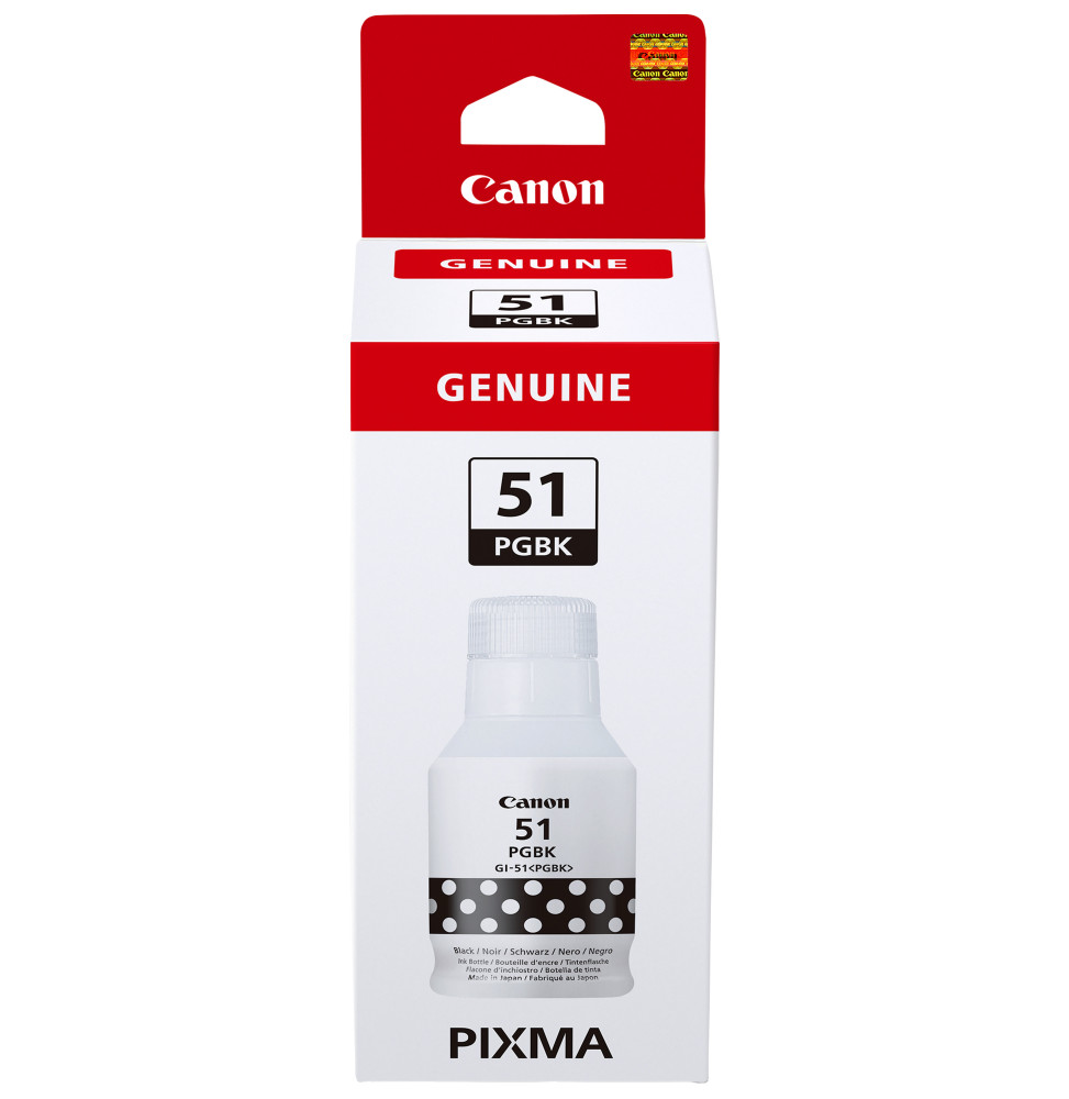 Canon GI-51PGBK, haut rendement, bouteille d'encre, noir GI-51PGBK, haut rendement, bouteille d'encre, noir  (4529C001)