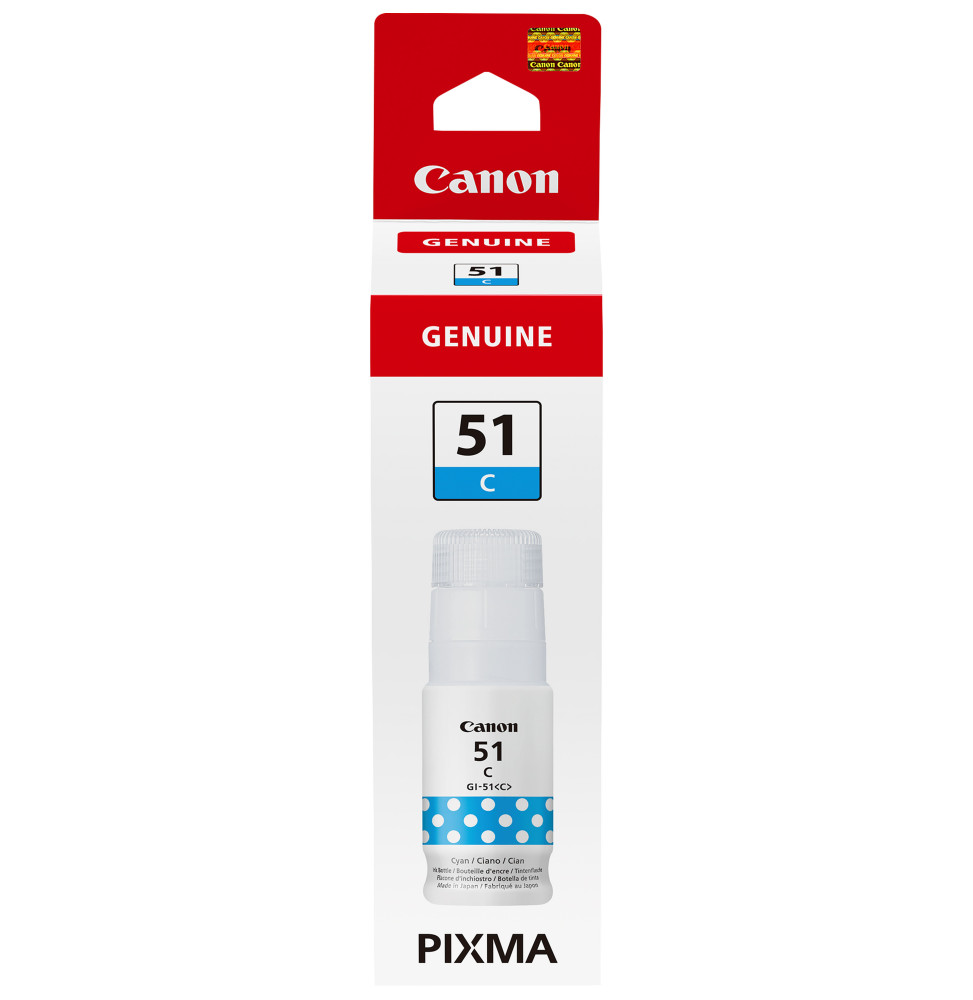 Canon GI-51C, haut rendement, bouteille d'encre, cyan GI-51C, haut rendement, bouteille d'encre, cyan  (4546C001)