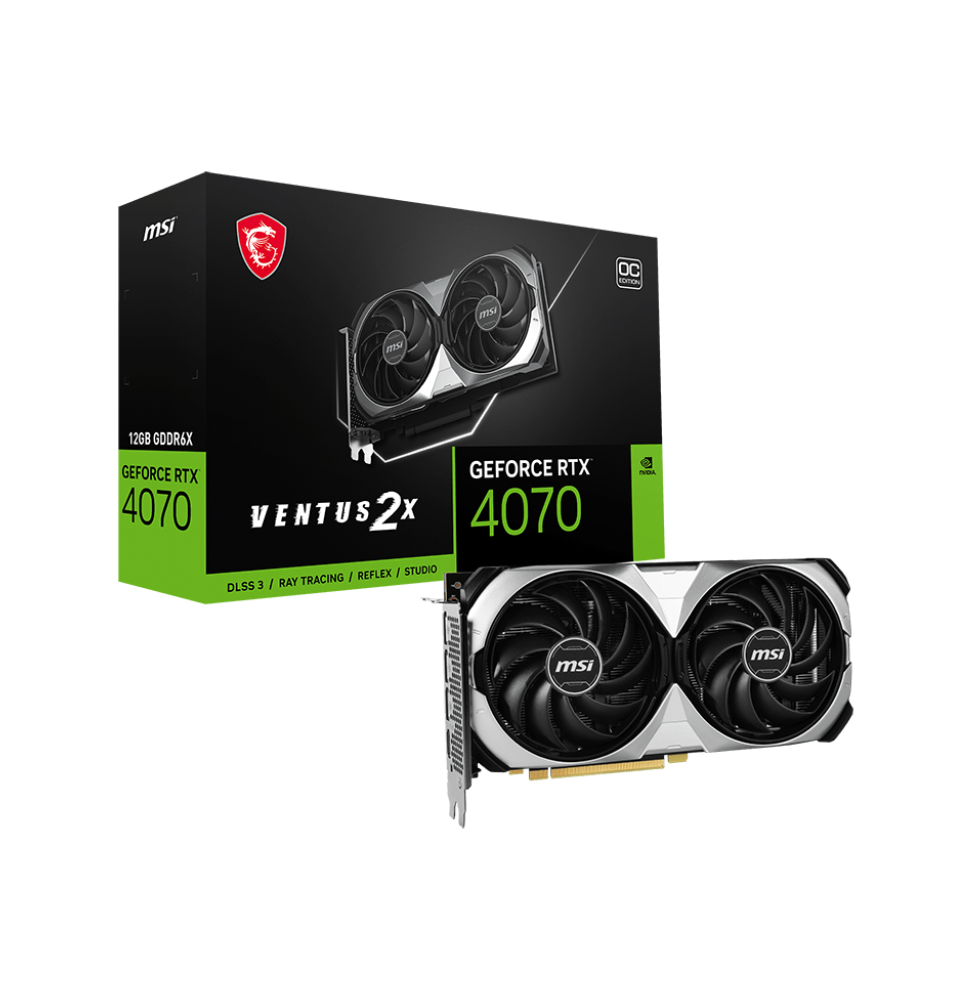 Carte Graphique MSI GeForce RTX™ 4070 VENTUS 2X 12G OC (912-V513-698)