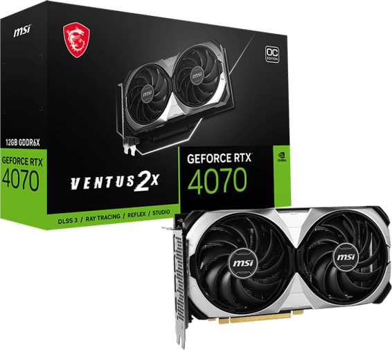 Carte Graphique MSI GeForce RTX™ 4070 VENTUS 2X 12G OC (912-V513-698)
