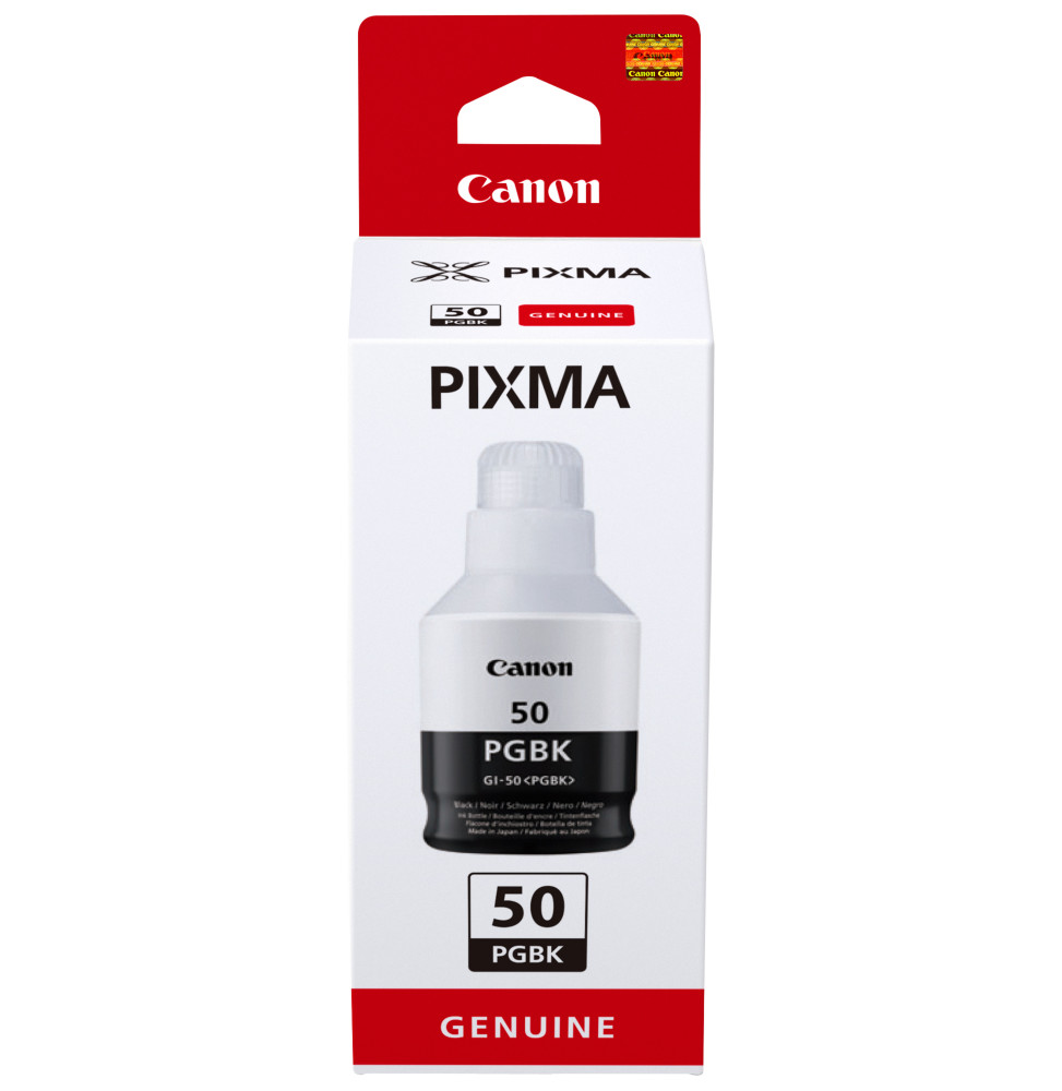 Canon GI-50 PGBK, haut rendement, bouteille d'encre, noire GI-50 PGBK, haut rendement, bouteille d'encre, noire  (3386C001)