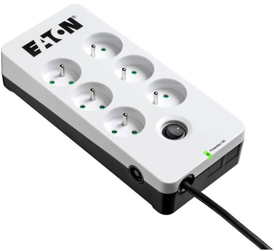 Multiprise parasurtenseur Eaton Boîtier de Protection PB6F 6 prises FR