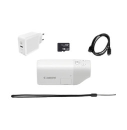 Canon PowerShot ZOOM, appareil photo compact monoculaire à téléobjectif, kit essentiel, blanc (4838C014)