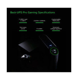 APC Back-UPS Pro BGM2200B-GR - 2200VA/1320 W, 4 prises Schuko et 2 prises C13, 3 chargeurs USB, port de données USB