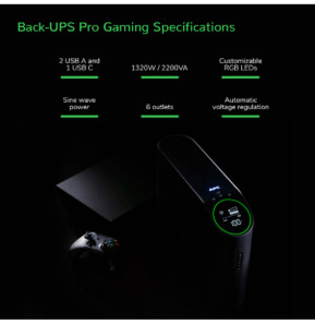 APC Back-UPS Pro BGM2200B-GR - 2200VA/1320 W, 4 prises Schuko et 2 prises C13, 3 chargeurs USB, port de données USB