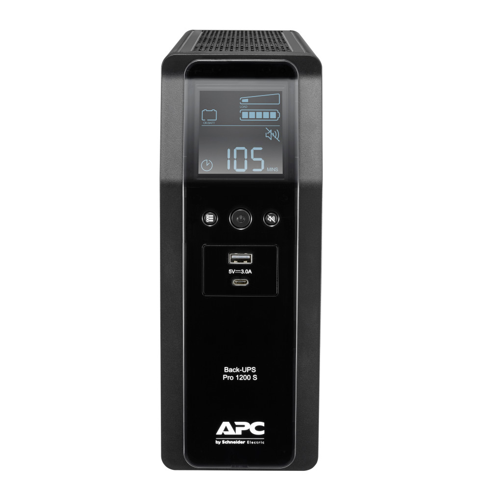 APC BACK UPS PRO BR 1200VA alimentation d'énergie non interruptible Interactivité de ligne 1,2 kVA 720 W 8 sortie(s) CA