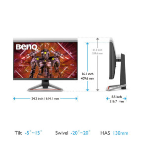 BenQ 9H.LKTLA.TBE écran plat de PC 68,6 cm (27") 3840 x 2160 pixels 4K Ultra HD LED Noir (9H.LKTLA.TBE)