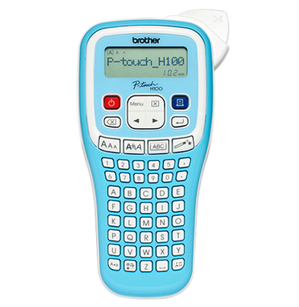 Brother PT-H100LB étiqueteuse titreuse P-touch bleue Etiqueteuse titreuse portable pour votre organisation  (PT-H100LB)