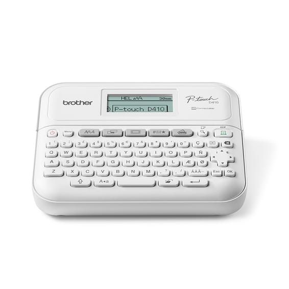 Brother PT-D410 imprimante pour étiquettes Transfert thermique 180 x 180 DPI 20 mm/sec Avec fil TZe QWERTY (PT-D410)