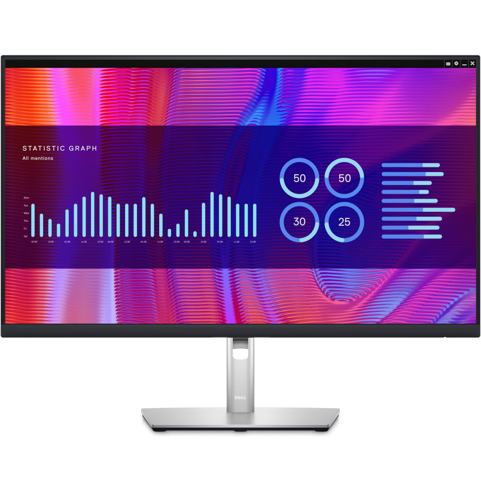 DELL P Series P2723DE LED display 68,6 cm (27") 2560 x 1440 pixels Quad HD LCD Noir, Argent (P2723DE)