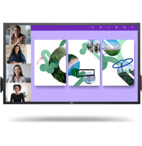 DELL P5524QT affichage de messages Écran plat interactif 139,7 cm (55") LCD 350 cd/m² 4K Ultra HD Noir Écran tactile