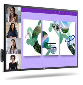 DELL P5524QT affichage de messages Écran plat interactif 139,7 cm (55") LCD 350 cd/m² 4K Ultra HD Noir Écran tactile