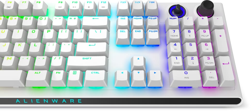 Alienware AW920K clavier RF sans fil Blanc Tri-Mode Wireless Gaming Keyboard - AW920K (Lunar Light)  (AW920K-W-WW) — image 8
