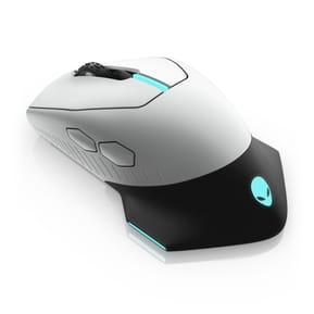 Alienware AW610M souris Droitier RF Wireless + USB Type-A Optique 16000 DPI 16000 DPI, USB, 40G, 2m, 1000Hz (AW610M-W-DAEM) — image 2