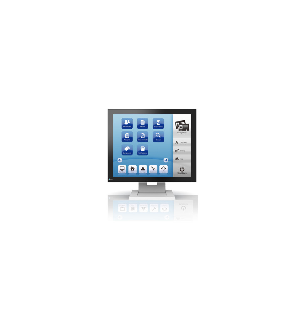 EIZO DuraVision FDS1921T écran plat de PC 48,3 cm (19") 1280 x 1024 pixels LCD Écran tactile Dessus de table Gris