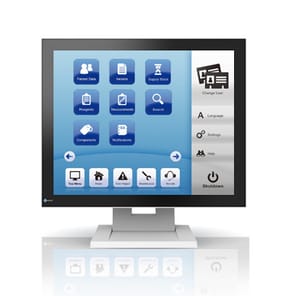 EIZO DuraVision FDS1921T écran plat de PC 48,3 cm (19") 1280 x 1024 pixels LCD Écran tactile Dessus de table Gris