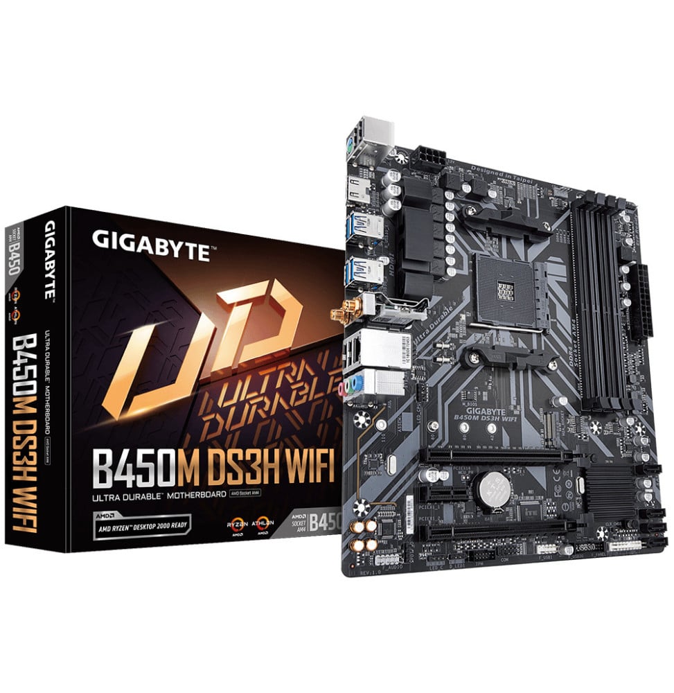 Gigabyte B450M DS3H WIFI carte mère AMD B450 Emplacement AM4 micro ATX (B450M DS3H WIFI)