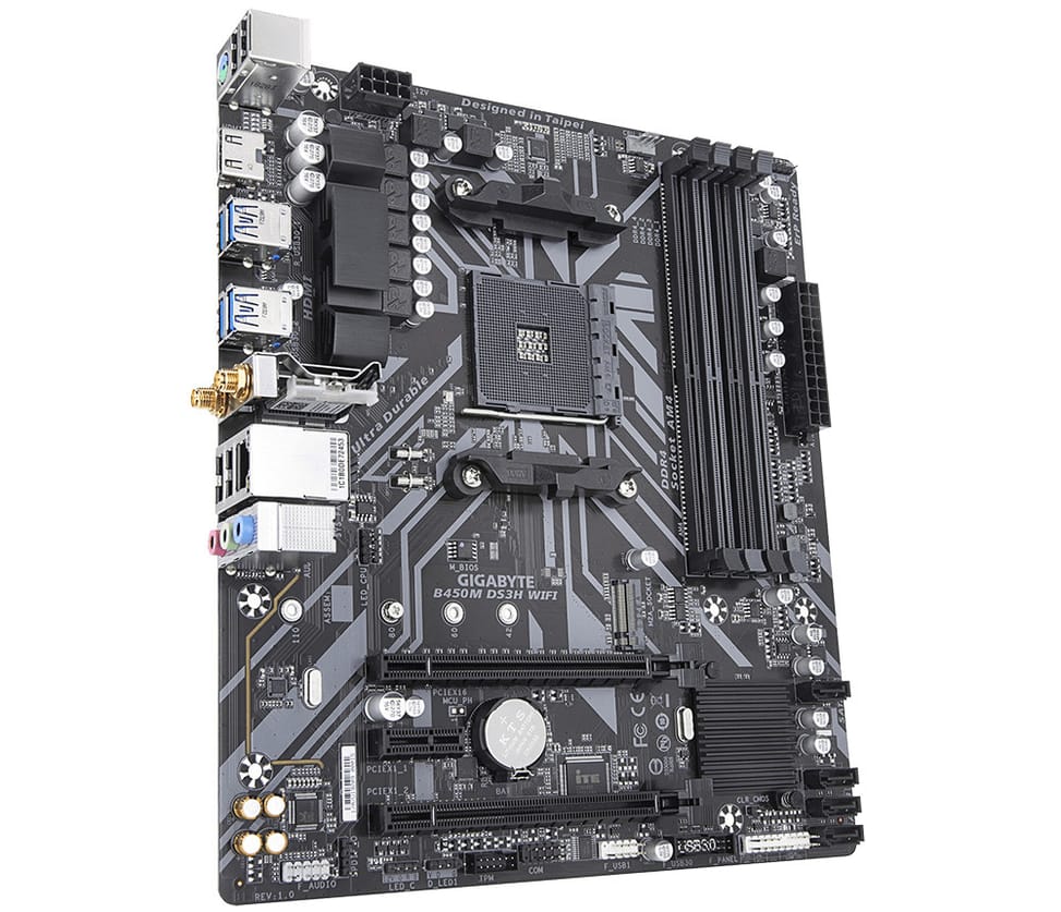 Gigabyte B450M DS3H WIFI carte mère AMD B450 Emplacement AM4 micro ATX (B450M DS3H WIFI) — image 3