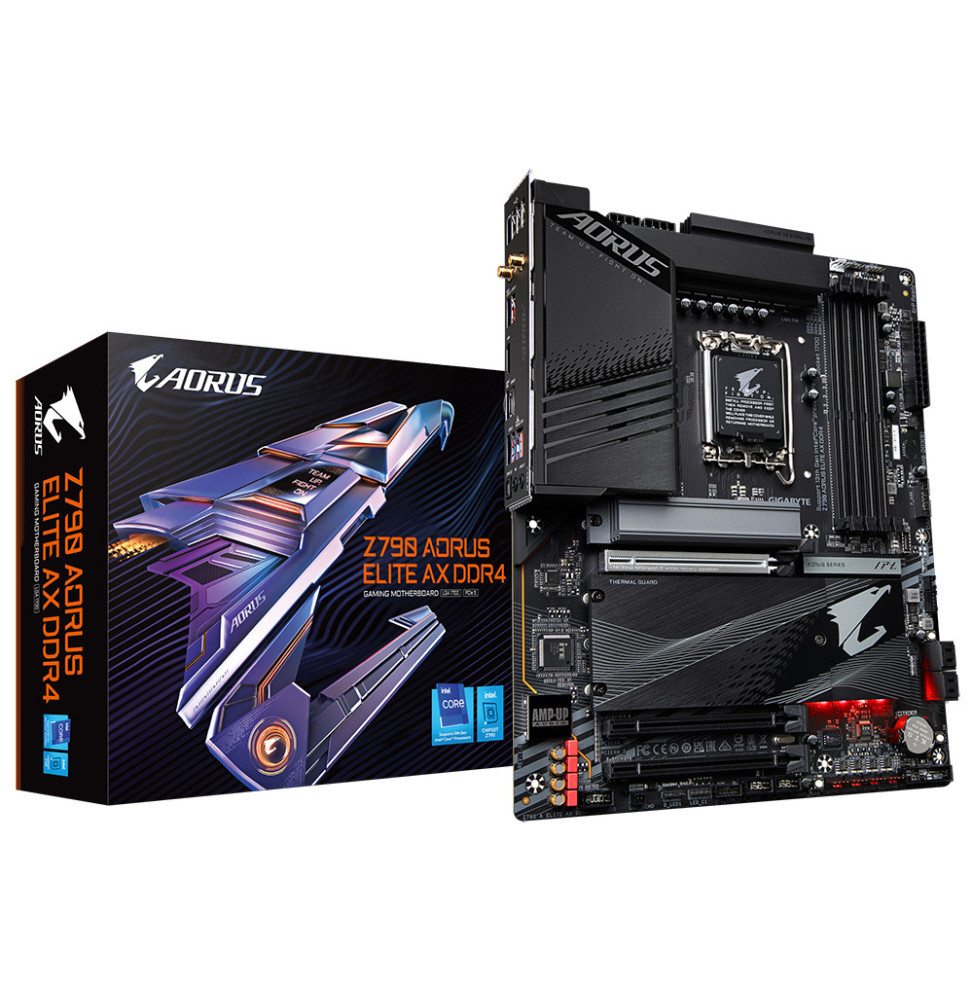Gigabyte Z790 AORUS ELITE AX DDR4 carte mère Intel Z790 LGA 1700 ATX (Z790 AORUS ELITE AX DDR4)