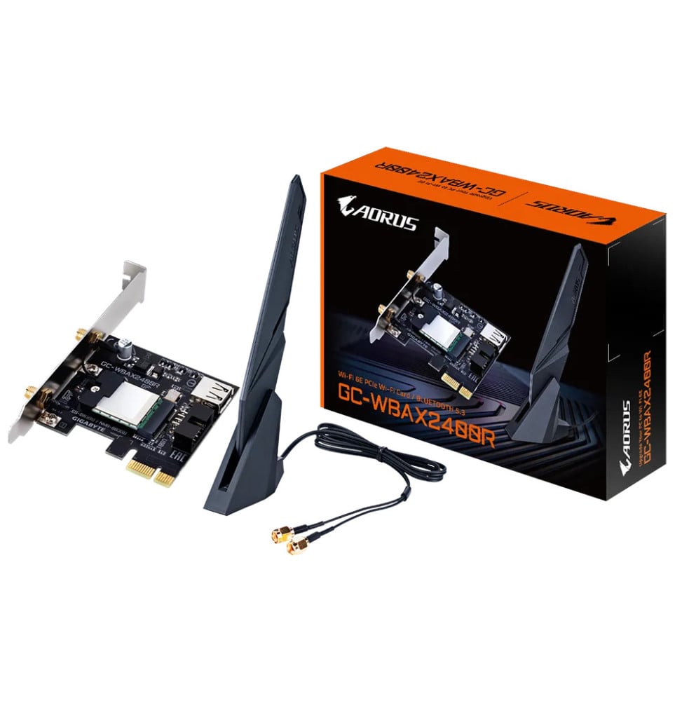 Gigabyte GC-WBAX2400R carte réseau Interne WLAN / Bluetooth 2400 Mbit/s (GC-WBAX2400R)